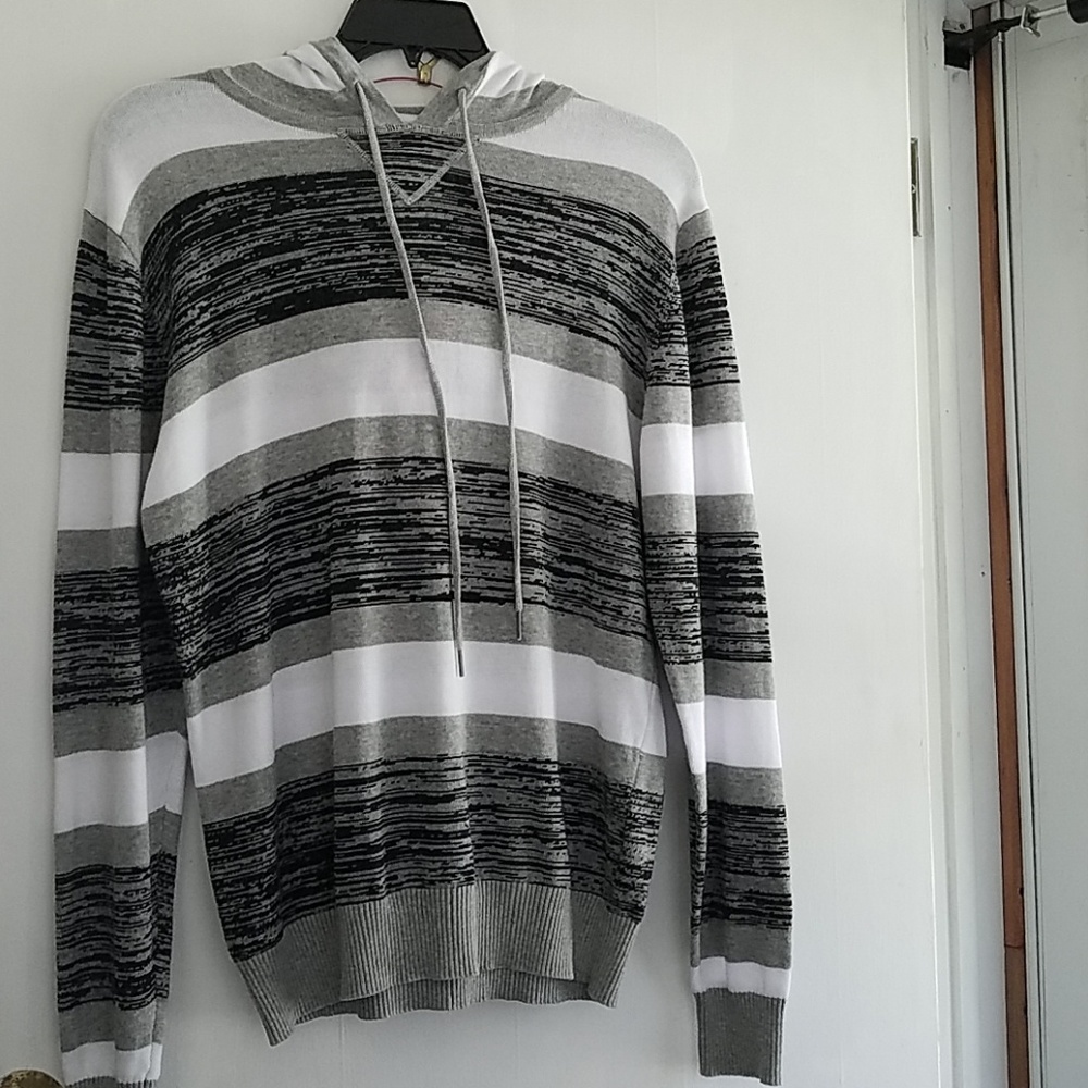 New Slope Men's Hooded Stripped Sweater